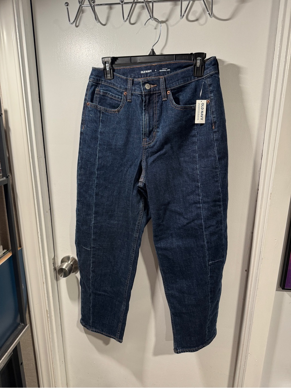 Old Navy Dark Blue Barrel Jeans - new - Picture 1 of 5